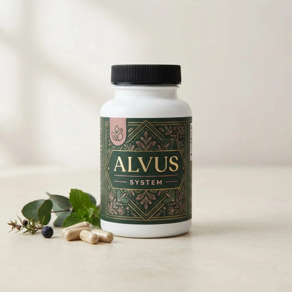 Alvus System supplement bottle with capsules